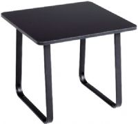 Safco 7992BL Forge Collection Corner Table, Steel Frame Material, Laminated - Top and Powder Coated - Frame Finish, Scratch-resistant, Stain Resistant, Square Table Top Shape, Radius Edge Style, 150 lbs Weight Capacity, 20.13" Height, UPC 073555799224, Black Color (7992BL  7992-BL  7992 BL SAFCO7992BL SAFCO-7992BL SAFCO 7992BL) 