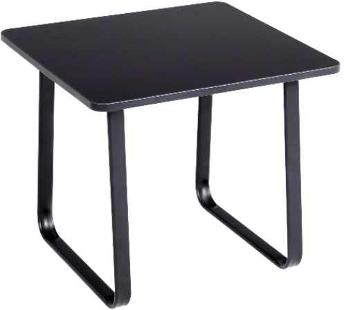 Safco 7992BL Forge Collection Corner Table, Steel Frame Material, Laminated - Top and Powder Coated - Frame Finish, Scratch-resistant, Stain Resistant, Square Table Top Shape, Radius Edge Style, 150 lbs Weight Capacity, 20.13
