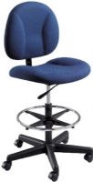 Safco 8711BU Intern Mid Back Stool, 18.50" W x 16" H Back Size, 26" dia. Base Size, 250 lbs. Capacity - Weight, 38" to 47" H, 360° Swivel Chair Functionality, Blue Color, UPC 073555871159 (8711BU 8711-BU 8711 BU SAFCO8711BU SAFCO-8711BU SAFCO 8711BU) 
