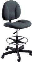 Safco 8711GR Intern Mid Back Stool, 18.50" W x 16" H Back Size, 26" dia. Base Size, 250 lbs. Capacity - Weight, 38" to 47" H, 360° Swivel Chair Functionality, Gray Color, UPC 073555871135 (8711GR 8711-GR 8711 GR SAFCO8711GR SAFCO-8711GR SAFCO 8711GR) 