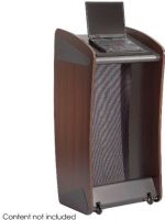 Safco 8913MH Ovation Lectern, Combines classic style with an innovate new look, Features a mesh modesty panel, Modesty panel can be removed and replaced with your own customized graphic or banner, Two casters on the back of the lectern for mobility, 46.75" H x 22.25" W x 20.5" D, Mahogany Color, UPC 073555891348 (8913MH 8913-MH 8913 MH SAFCO8913MH SAFCO-8913MH SAFCO 8913MH) 