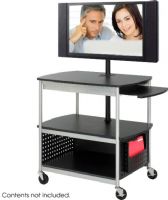 Safco 8942GR Impromptu AV Cart With Storage Drawer, 42" Maximum Screen Size Supported, 80 lb Maximum Load Capacity, 4 Number of Casters, 68" H x 39.5" W x 27" D, Two Locking Casters, UPC 073555894028 (8942GR 8942-GR 8942 GR SAFCO8942GR SAFCO-8942GR SAFCO 8942GR) 
