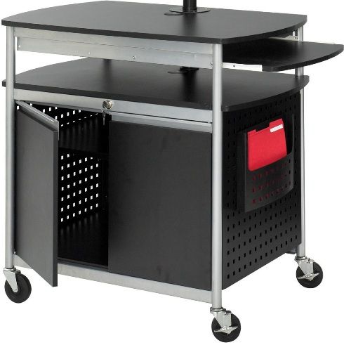 Safco SAFCO8941BL Scoot Flat Panel Multimedia Cart, Holds up to 42
