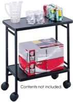 Safco 8965BL Folding Office Cart, Sturdy steel cart has two shelves, Folds away when not needed, Mobile on four casters,  26" W x 15" D x 30" H Overall, UPC 073555896527, Black Color  (8965BL 8965-BL 8965 BL SAFCO8965BL SAFCO-8965BL SAFCO 8965BL) 