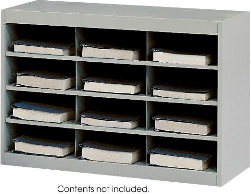 Safco 9254GR E-Z Stor Steel Project Organizer, 12 Number of compartments, Letter and Legal Fits Paper Size, 18,000 Capacity - Sheet, 40 lbs./shelf Capacity - Weight, 10 lbs. Compartment Capacity, 37.50