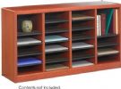 Safco 9311CY E-Z Stor Wood Literature Organizer, Rectangle Shape, 750 x Sheet Item Capacity, 24 Total Number of Compartments, 3" Compartment Height, 9" Compartment Width, 11" Compartment Depth, Laminate Finishing, Literature Organization Application/Usage, 40" W x 11.75" D x 23" H, Cherry Color, UPC 073555931143 (9311CY 9311-CY 9311 CY SAFCO9311CY SAFCO-9311CY SAFCO 9311CY) 