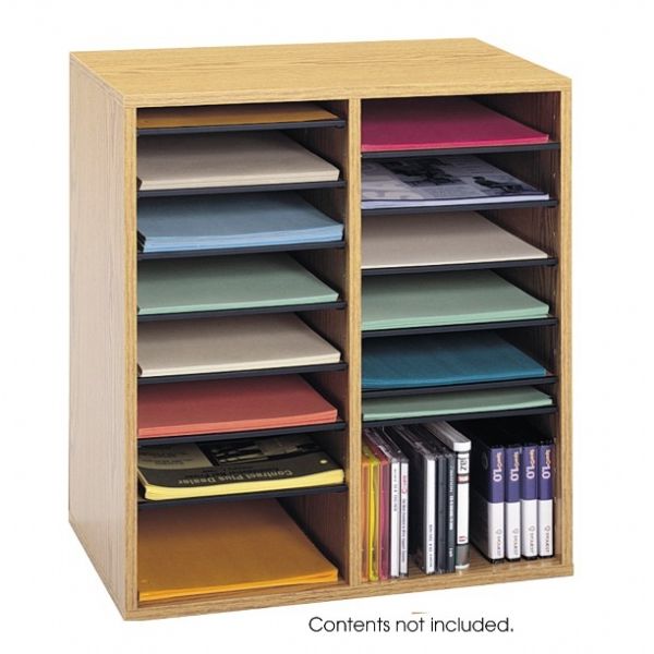 Safco 9422MO Compartments Adjustable Shelves Literature Organizer, 16 Total Number of Compartments, 2.50