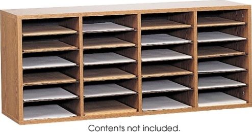 Safco 9423MO Compartment Adjustable Shelves Literature Organizer, 24 Total Number of Compartments, 2.50