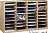 Safco 9424MO Adjustable Shelves Literature Organizer, 36 Total Number of Compartments, 2.50" Compartment Height, 9" Compartment Width, 11.50" Compartment Depth, 39.25" W x 11.75" Dx 24" H Overall, Gray Color, UPC 073555942408 (9424MO 9424 MO 9424-MO SAFCO9424MO SAFCO-9424MO SAFCO 9424MO) 