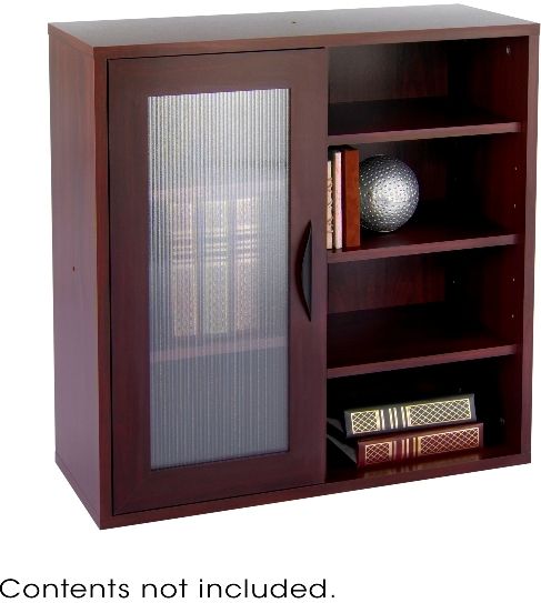 Safco 9444MH Aprs Modular Storage Cabinet, 5 Total Number of Shelves, 5 Number of Adjustable Shelves, 1 Total Number of Doors, 75 lb Load Capacity, Book Storage Application/Usage, Mahogany Color, UPC 073555944426 (9444MH 9444-MH 9444 MH SAFCO9444MH SAFCO-9444MH SAFCO 9444MH)