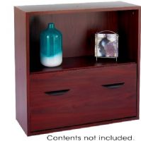 Safco 9445MH Après Modular Storage Shelf with Lower File Drawer, 75 lb Load Capacity, File Storage Application/Usage, Stackable Features, 0.75'' Grade wood furniture construction, Mahogany Color, UPC 073555944525 (9445MH 9445-MH 9445 MH SAFCO9445MH SAFCO-9445MH SAFCO 9445MH) 