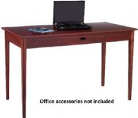 Safco 9446MH Après Table Desk, 48" Table Top Width, 24" Table Top Depth, 75 lb Maximum Load Capacity, Rectangle Table Top Shape, 4 Number of Legs, 1 Number of Drawers, Laminated Finishing, 48"W x 24"D x 30"H Overall, Mahogany Color, UPC 073555944624 (9446MH 9446-MH 9446 MH SAFCO9446MH SAFCO-9446MH SAFCO 9446MH) 