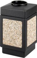 Safco 9471NC Canmeleon Aggregate Panel Wastebasket, 38 gal Capacity, 18.25" W x 18.25" D x 31.5" H, 9.50" Diameter Opening Size, Square Shape, Plastic, UPC 073555947106 (9471NC 9471-NC 9471 NC SAFCO9471NC SAFCO-9471NC SAFCO 9471NC) 