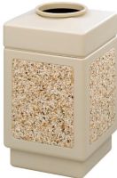 Safco 9471TN Canmeleon Aggregate Panel Wastebasket, 38 gal Capacity, 18.25" W x 18.25" D x 31.5" H, 9.50" Diameter Opening Size, Square Shape, Plastic, UPC 073555947168 (9471TN 9471-TN 9471 TN SAFCO9471TN SAFCO-9471TN SAFCO 9471TN) 