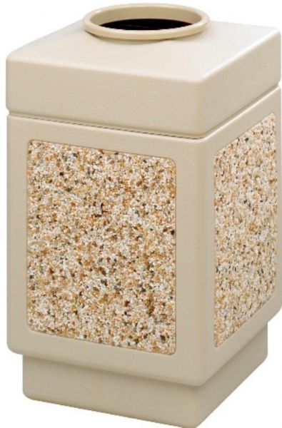 Safco 9471TN Canmeleon Aggregate Panel Wastebasket, 38 gal Capacity, 18.25