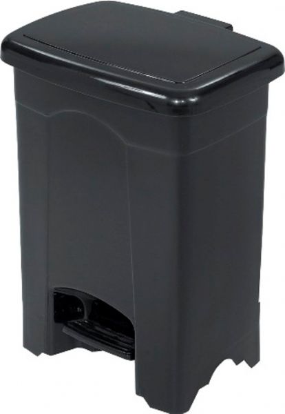 Safco 9710BL Plastic Step-On Receptacle, 4 gallon capacity, Perfect size for smaller spaces, 15