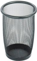 Safco 9716BL Onyx™ Mesh Small Round Wastebasket, Sturdy steel rim, Welded construction, Hinders the growth of mold and odor, 3 quart capacity, Black Color, 7.50" Dia. x 9" H Overall,  UPC 073555971620 (9716BL 9716-BL 9716 BL SAFCO9716BL SAFCO-9716BL SAFCO 9716BL) 