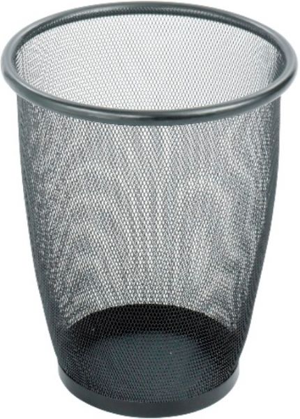 Safco 9717BL Onyx Mesh Round Wastebasket, Sturdy steel rim, Welded construction, Unique mesh design allows for air flow, Hinders the growth of mold and odor, 13.5