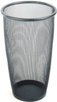 Safco 9718BL Onyx™ Mesh Large Round Wastebasket, Sturdy steel rim, Welded construction, inders the growth of mold and odor, 9 gallon capacity, Black Color,  13.50" dia. x 19.50" H, UPC 073555971828 (9718BL 9718-BL 9718 BL SAFCO9718BL  SAFCO-9718BL  SAFCO 9718BL) 
