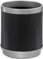Safco 9796BL At-Your-Disposal Wastebasket, Chrome painted base and rim, High-density polyethylene, Built-in UV inhibitors, Five gallon wastebasket, 11.50" dia. x 13" H, Black Color, UPC 073555979626 (9796BL 9796-BL 9796 BL SAFCO9796BL SAFCO-9796BL SAFCO 9796BL) 