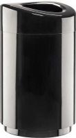 Safco 9920BL Open Top Receptacle - 30 Gallon, Lid easily pulls off to hide bag, Powder coat finish for durability, Large 30-gallon capacity trash can, Black Finish, UPC 073555992021 (9920BL 9920-BL 9920 BL SAFCO9920BL SAFCO-9920-BL SAFCO 9920 BL) 