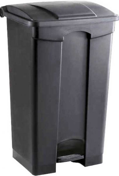 Safco 9923BL Plastic Step-On Waste Receptacle, Plastic step-on trash bin to easily open lid, Notches in back of can to attach plastic bag, 23-gallon bin capacity for larger waste removal jobs, Black Finish, UPC 073555992328 (9923BL 9923-BL 9923 BL SAFCO9923BL SAFCO 9923 BL SAFCO-9923-BL)