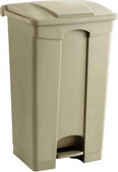 Safco 9923TN Plastic Step-On Waste Receptacle, Plastic step-on trash bin to easily open lid, Notches in back of can to attach plastic bag, 23-gallon bin capacity for larger waste removal jobs, Tan Finish, UPC 073555992366 (9923TN 9923-TN 9923 TN SAFCO9923TN SAFCO 9923 TN SAFCO-9923-TN)