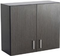 Safco 1700AN Hospitality Wall Cabinet, Modular wall-mounting cabinet, 2 self-closing doors, 7 mounting positions, ¾" thick TFM laminate, 2.5" Shelf Adjustability, 1 Shelf Quantity, 100 lbs shelf capacity, 34.25"W x 12.5"D x 27.75"H Compartment Size, Contemporary brushed nickel pull handles, Chrome-plated, adjustable European-style hinges, Metal connector pins, Adjustable shelf, Metal connector pins, Asian Night/Black Finish, UPC 073555170023 (1700AN 1700-AN 1700 AN SAFCO1700AN SAFCO-1700-AN SAFC 