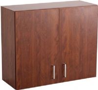 Safco 1700MH Hospitality Wall Cabinet, Modular wall-mounting cabinet, 2 self-closing doors, 7 mounting positions, ¾" thick TFM laminate, 2.5" Shelf Adjustability, 1 Shelf Quantity, 100 lbs shelf capacity, 34.25"W x 12.5"D x 27.75"H Compartment Size, Contemporary brushed nickel pull handles, Chrome-plated, adjustable European-style hinges, Metal connector pins, Adjustable shelf, Metal connector pins, Mahogany Finish, UPC 073555170030 (1700MH 1700-MH 1700 MH SAFCO1700MH SAFCO-1700-MH SAFCO 1700 MH 