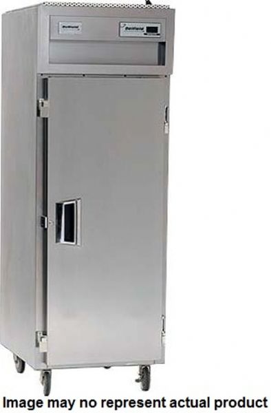 Delfield SAH1-S Solid Door Single Section Reach In Heated Holding Cabinet - Specification Line, 9 Amps, 60 Hertz, 1 Phase, 120/208-240 Voltage, 1,080 - 2,160 Watts Wattage, Full Height Cabinet Size, 24.96 cu. ft. Capacity, Thermostatic Control Type, Solid Door, Insulated, 1 Number of Doors, 1 Sections, Aluminum Stainless Steel Construction, 6