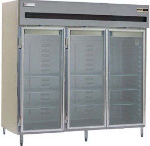 Delfield SAH3-G Glass Door Three Section Reach In Heated Holding Cabinet - Specification Line, 17.8 Amps, 60 Hertz, 1 Phase, 120/208-240 Voltage, 1,080 - 2,160 Watts Wattage, Full Height Cabinet Size, 78.89 cu. ft. Capacity, Thermostatic Control, Clear Door Type, 3 Number of Doors, 3 Sections, Shelves Interior Configuration, Easy-to-use electronic controls, 6