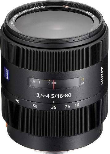 Sony SAL1680Z Vario-Sonnar T* DT 1680 mm F3.5-4.5 ZA Superb Single-lens; Fits with A-mount Full Frame, A-mount APS-C, E-mount Full Frame and E-mount APS-C Cameras; ZEISS standard zoom; 35 mm equivalent 24120 mm range may be all youll ever need for day-to-day shooting; ZEISS T* coating reduces flare and ghosting; UPC 027242694286 (SAL-1680Z SAL 1680Z SAL-1680-Z)