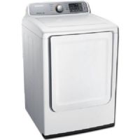 Samsung DV45H7000GW Gas Dryer With 9 Dry Cycles, 3 Temperature Settings, Sanitize Cycle, Wrinkle Prevent, Lint Filter Indicator, Reversible Door And Sensor Dry Moisture Sensor, 27", 7.4 cu.ft.; 7.4 cu. ft. of capacity allows you to wash up to 3 baskets in a single load; 3 Temperature Settings; 4-Way Venting; Child Lock; Filter Check Indicator; UPC 887276963891 (SAMSUNGDV45H7000GW SAMSUNG DV45H7000GW DV45H7000GW/A2 GAS DRYER 27" 7.4CU.FT) 