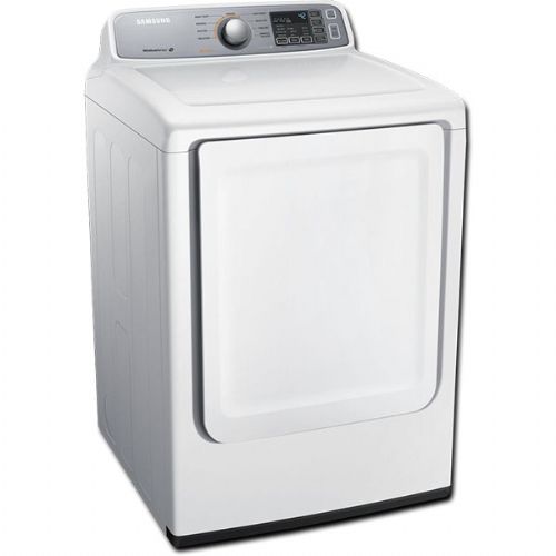 Samsung DV45H7000GW Gas Dryer With 9 Dry Cycles, 3 Temperature Settings, Sanitize Cycle, Wrinkle Prevent, Lint Filter Indicator, Reversible Door And Sensor Dry Moisture Sensor, 27