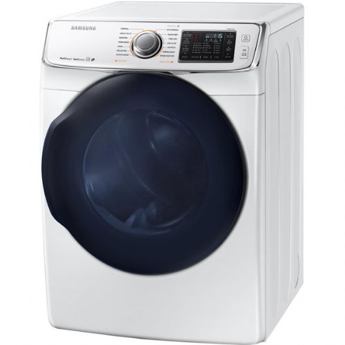 Samsung DV45K6500GW Gas Dryer With 7.5 cu.ft. Capacity, 14 Dry Cycles, 5 Temperature Settings, Steam Cycle, Stainless Steel Drum, Energy Star Certified, Eco Dry, SensorDry Moisture Sensor, SmartCare, VentSensor, Drum Lighting, Multi-Steam Technology In White, 27