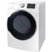 Samsung DVE45M5500W Electric Dryer With 7.5 cu.ft. Capacity, 10 Dry Cycles, 4 Temperature Settings, Energy Star Certified, SensorDry Moisture Sensor, VentSensor, Drum Lighting, Multi-Steam Technology In White, 27"; Meets the strict 2017 energy efficiency specifications and standards; Steam away wrinkles, odors, bacteria, and static; UPC 887276197159 (SAMSUNGDVE45M5500W SAMSUNG DVE45M5500W ELECTRIC DRYER WHITE) 