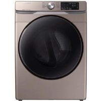 Samsung DVE45R6100C Smart Electric Dryer With 7.5 cu.ft. Capacity, 10 Dry Cycles, 5 Temperature Settings, Steam Cycle, Sensor Dry, SmartCare, Drum Lighting, Eco Dry, Child Lock, Steam Sanitize+ In Champagne, 27"; Steam Sanitize+ helps remove 99.9 percent of germs and bacteria, over 95 percent of pollen, and 100 percent of dust mites; UPC 887276305943 (SAMSUNGDVE45R6100C SAMSUNG DVE45R6100C 27" ELECTRIC DRYER STEAM SANITIZE CHAMPAGNE) 
