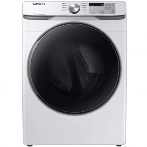 Samsung DVE45R6100W Smart Electric Dryer With 7.5 cu.ft. Capacity, 10 Dry Cycles, 5 Temperature Settings, Steam Cycle, Sensor Dry, SmartCare, Drum Lighting, Eco Dry, Child Lock, Steam Sanitize+ In White, 27
