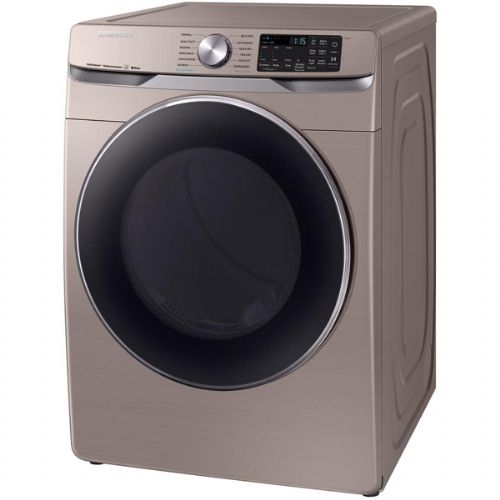 Samsung DVG45R6300C Smart Gas Dryer With 7.5 cu.ft. Capacity, 12 Dry Cycles, 5 Temperature Settings, Steam Cycle, Energy Star Certified, SmartCare, VentSensor, Drum Lighting, Sensor Dry, Steam Sanitize+ In Champagne, 27; Wi-Fi connected so you can remotely start or stop your cycle, schedule laundry on your time, receive end of cycle alerts, and more right from your smartphone; UPC 887276331645 (SAMSUNGDVE45R6300C SAMSUNG DVE45R6300C SMART ELECTRIC DRYER STEAM SANITIZE+ CHAMPAGNE)