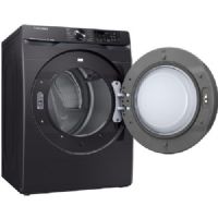 Samsung DVE50R8500V Smart Electric Dryer With 7.5 cu.ft. Capacity, 12 Dry Cycles, 5 Temperature Settings, Steam Cycle, Energy Star Certified, Steam Sanitize+, Drum Lighting, Sensor Dry, Child Lock In Black Stainless Steel, 27"; Bixby Enabled (Requires Samsung SmartThings App); UPC 887276348803 (SAMSUNGDVE50R8500V SAMSUNG DVE50R8500VSMART ELECTRIC DRYER STEAM SANITIZE+ BLACK STAINLESS STEEL) 