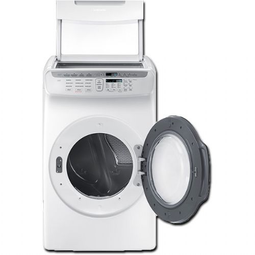 Samsung DVE55M9600W Electric Dryer With 7.5 cu.ft. Capacity, 9 Dry Cycles, 4 Temperature Settings, Steam Cycle, Eco Dry, Drum Lighting In White, 27