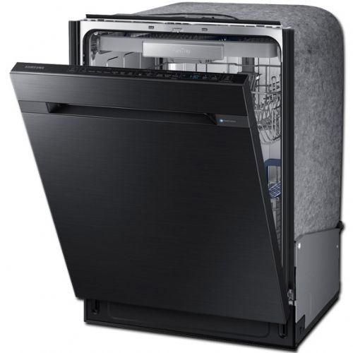 Samsung DW80M9960UG Built In Dishwasher with 7 Wash Cycles, 15 Place Settings, Quick Wash, Soil Sensor, Energy Star Certified, Third Rack with FlexTray, WaterWall Technology , Standard 3rd Rack, Express60 in Black Stainless Steel, 24