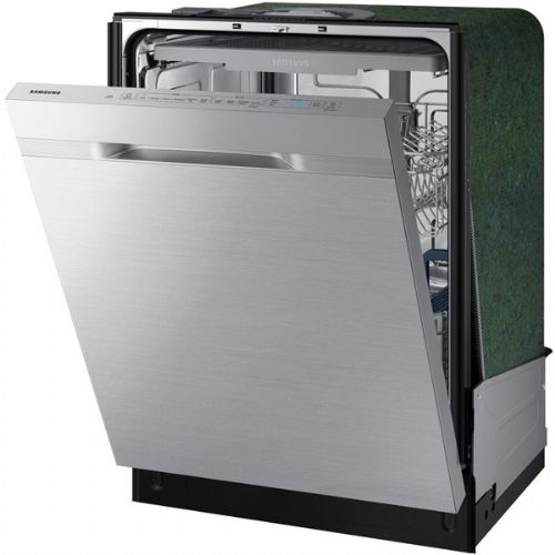 Samsung DW80R5060US Built In Dishwasher with 6 Wash Cycles, 15 Place Settings, Hard Food Disposer, NSF Certified, Energy Star Certified, StormWash, Standard 3rd Rack, Express60, Adjustable Rack Height, Fingerprint Resistant Finish, AutoRelease Door in Stainless Steel, 24