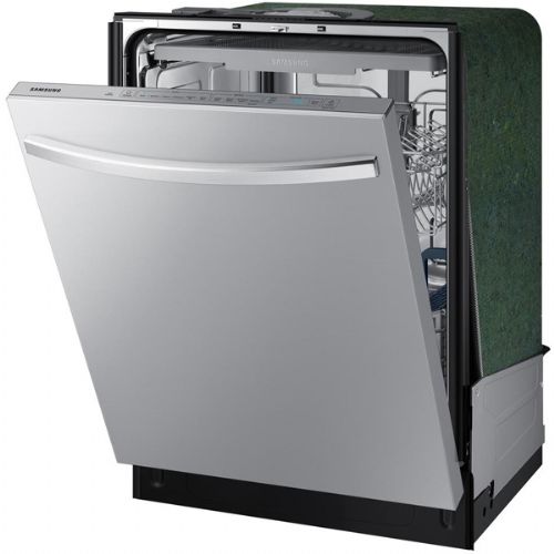Samsung DW80R5061US Built In Dishwasher With 6 Wash Cycles, 15 Place Settings, Hard Food Disposer, NSF Certified, Energy Star Certified, StormWash, Standard 3rd Rack, Express60, Adjustable Rack Height, Fingerprint Resistant Finish, AutoRelease Door in Stainless Steel, 24