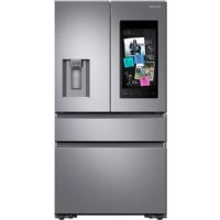 Samsung RF23M8070SR Freestanding Counter Depth 4 Door French Door Refrigerator with 22.7 cu. ft. Total Capacity, 4 Glass Shelves, 6.7 cu. ft. Freezer Capacity, External Water Dispenser, Crisper Drawer, Automatic Defrost, Ice Maker, Twin Cooling System, FlexZone Drawer, Adjustable Shelves, AutoFill Water Pitcher in Stainless Steel, 36"; UPC 887276192604 (SAMSUNGRF23M8070SR SAMSUNG RF23M8070SR RF23M8070SR/AA FREESTANDING 36" STAINLESS STEEL) 