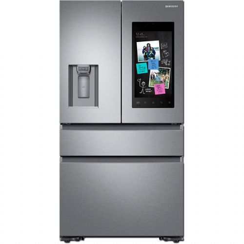 Samsung RF23M8070SR Freestanding Counter Depth 4 Door French Door Refrigerator with 22.7 cu. ft. Total Capacity, 4 Glass Shelves, 6.7 cu. ft. Freezer Capacity, External Water Dispenser, Crisper Drawer, Automatic Defrost, Ice Maker, Twin Cooling System, FlexZone Drawer, Adjustable Shelves, AutoFill Water Pitcher in Stainless Steel, 36