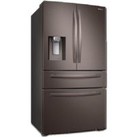 Samsung RF24R7201DT Smart Freestanding Counter Depth 4 Door French Door Refrigerator with 22.6 cu.ft. Total Capacity, Wi-Fi Enabled, 5 Glass Shelves, 6.5 cu.ft. Freezer Capacity, External Water Dispenser, Crisper Drawer, Automatic Defrost, Energy Star Certified, ADA Compliant, Ice Maker, ADA Compliant, Twin Cooling System, EZ-Open Handle, FlexZone Drawer in Tuscan Stainless Steel, 36"; UPC 887276304878 (SAMSUNGRF24R7201DT SAMSUNG RF24R7201DT RF24R7201DT/AA RF24R7201DT-AA) 