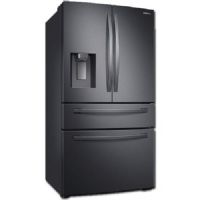 Samsung RF24R7201SG Smart Freestanding Counter Depth 4 Door French Door Refrigerator with 22.6 cu.ft. Total Capacity, Wi-Fi Enabled, 5 Glass Shelves, 6.5 cu.ft. Freezer Capacity, External Water Dispenser, Crisper Drawer, Automatic Defrost, Energy Star Certified, ADA Compliant, Ice Maker, ADA Compliant, Twin Cooling System, EZ-Open Handle, FlexZone Drawer in Black Stainless Steel, 36"; UPC 887276304885 (SAMSUNGRF24R7201SG SAMSUNG RF24R7201SG RF24R7201SG/AA RF24R7201SG-AA) 