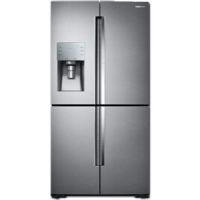 Samsung RF28K9380SR Freestanding 4 Door French Door Refrigerator With 27.8 cu.ft. Total Capacity, 4 Glass Shelves, 5.75 cu.ft. Freezer Capacity, External Water Dispenser, Crisper Drawer, Frost Free Defrost, Energy Star Certified, Ice Maker, FlexZone, Triple Cooling In Stainless Steel, 36"; Food showcase, an outer door provides quick and easy access to on-the-go items; UPC 887276144412 (SAMSUNGRF28K9380SR SAMSUNG RF28K9380SR RF28K9380SR/AA FREESTANDING STAINLESS STEEL 36") 