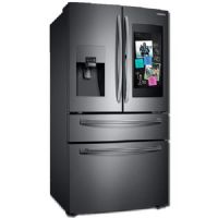 Samsung RF28NHEDBSG Smart Freestanding 4 Door French Door Refrigerator with 27.7 cu. ft. Total Capacity, Wi-Fi Enabled, 5 Glass Shelves, 8.3 cu. ft. Freezer Capacity, External Water Dispenser, Crisper Drawer, Energy Star Certified, Ice Maker, FlexZone Drawer, WiFi Connect, Family Hub in Black Stainess Steel, 36"; UPC 887276258249 (SAMSUNGRF28NHEDBSG SAMSUNG RF28NHEDBSG RF28NHEDBSG/AA RF28NHEDBSGAA) 